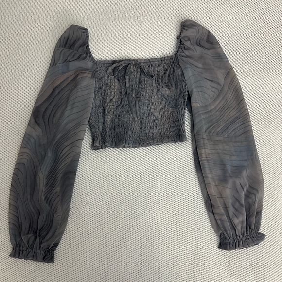 Aritzia Wilfred Saga Blouse Granite Blue Size XS - Picture 4 of 12